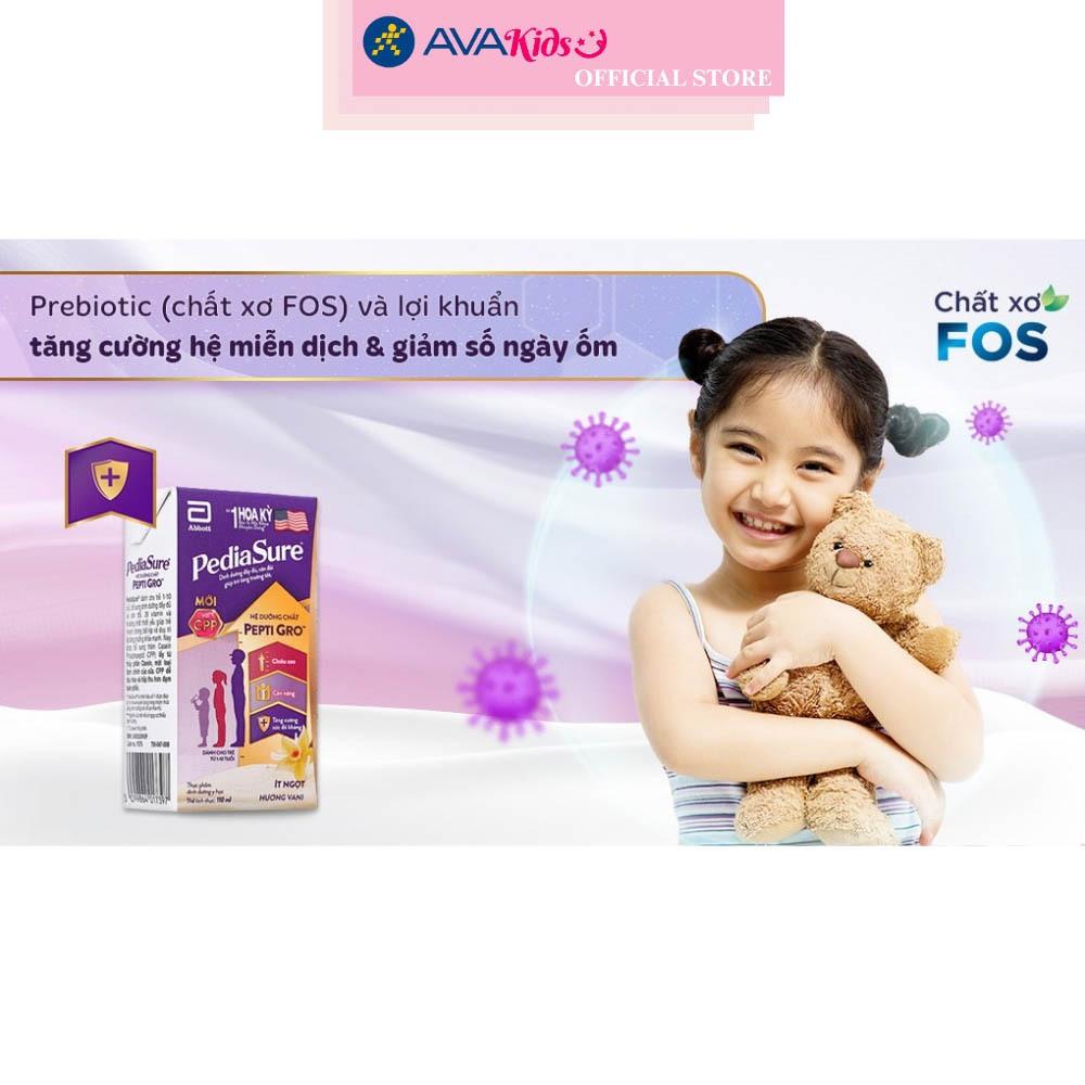 Lốc 4 hộp sữa pha sẵn Abbott PediaSure hương vani 110 ml (1 - 10 tuổi)