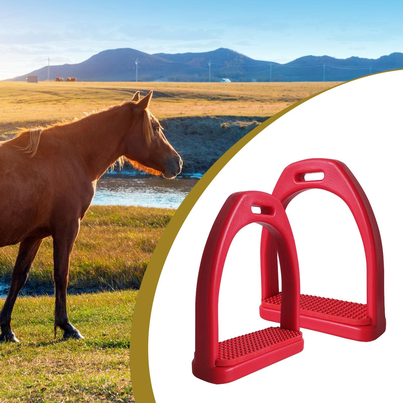 2Pcs Horse Riding Stirrups Non Slip Tool Rubber Pad for Horse Riding Outdoor