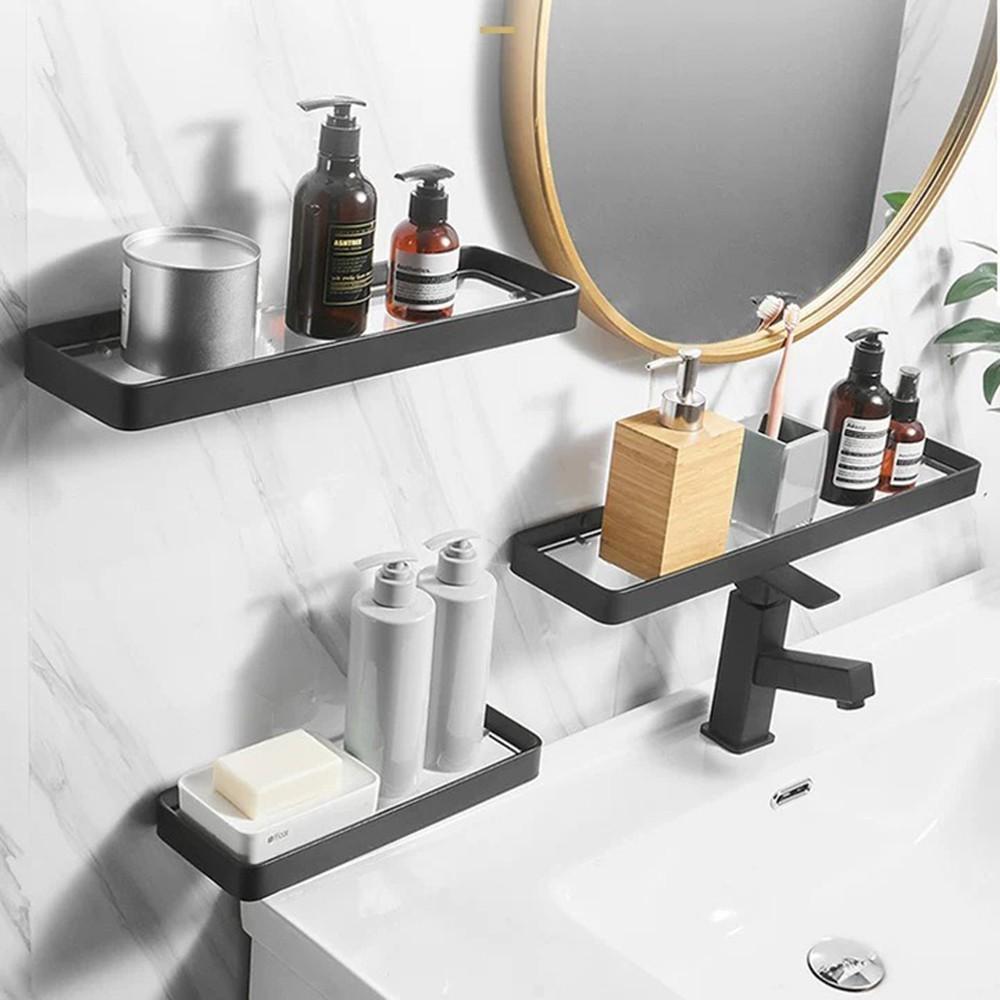 Kệ Mặt Kính Cường Lực Để Đồ Phòng Tắm Đa Năng, Kệ Mĩ Phẩm, Sơn Tĩnh Điện Chống Gỉ