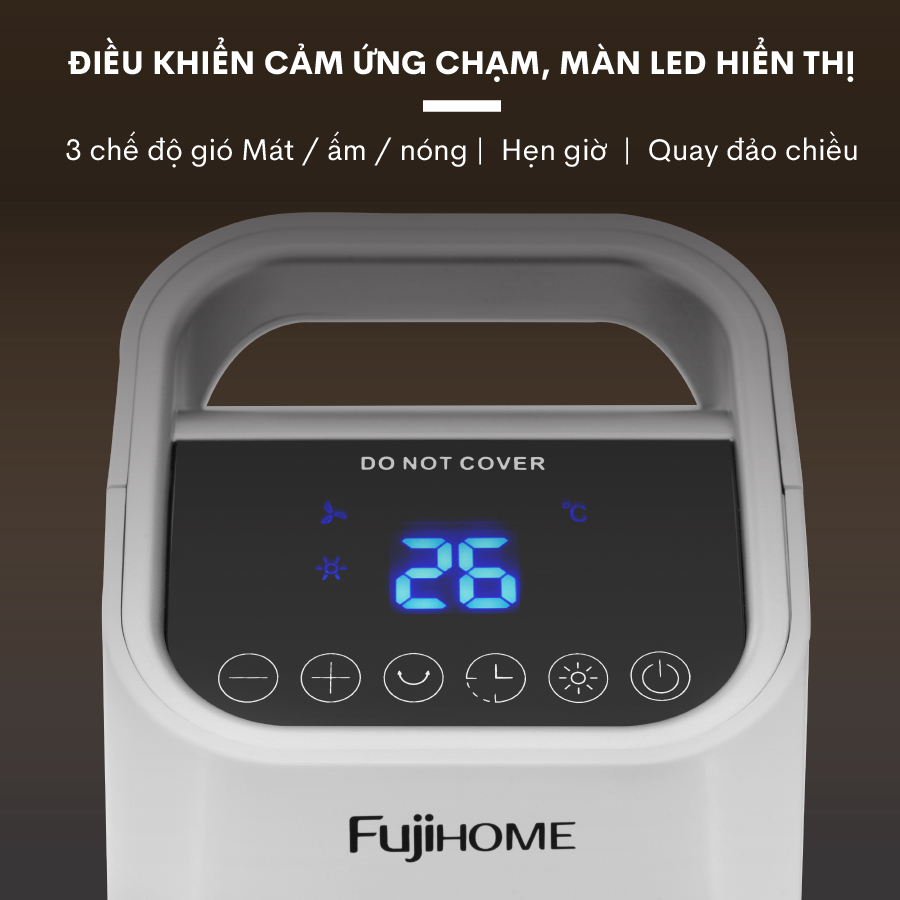 [Nhập CECAMP30KD1 giảm 30K] Máy sưởi gốm không khô da nhập khẩu điều khiển từ xa FUJIHOME FH3000M, Quạt sưởi gốm Ceramic tự ngắt tiết kiệm điện- Hàng chính hãng