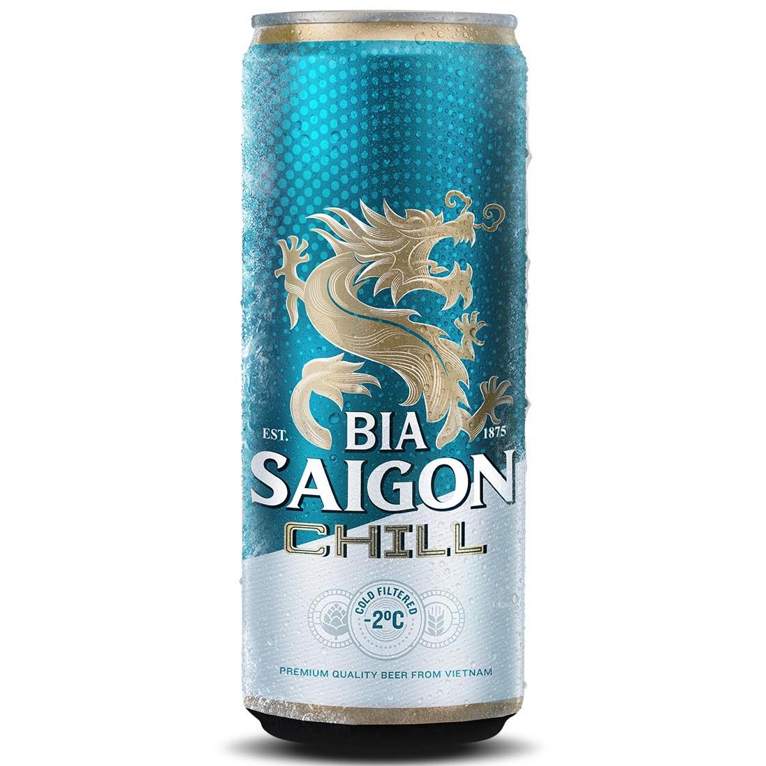 Lon bia Saigon Chill 330ml