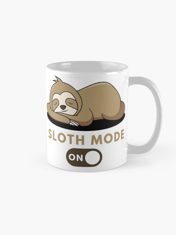 Cốc sứ tráng men sloth mode