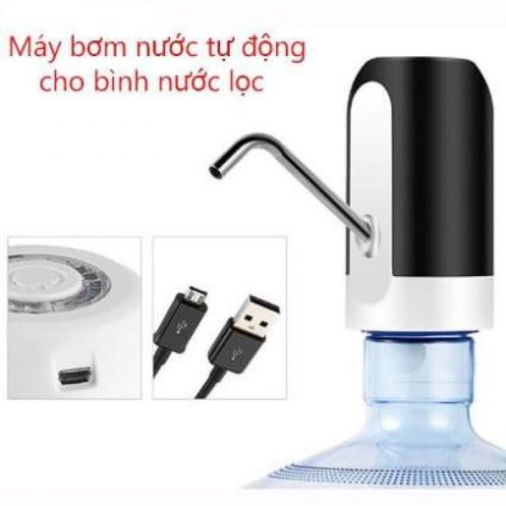 Vòi bơm nước điện tử tự động có sạc USB Sử Dụng Tiện Lợi Chỉ Cần Gắn Lên Bình Nước Là Có Thể Lấy Nước Dễ Dàng