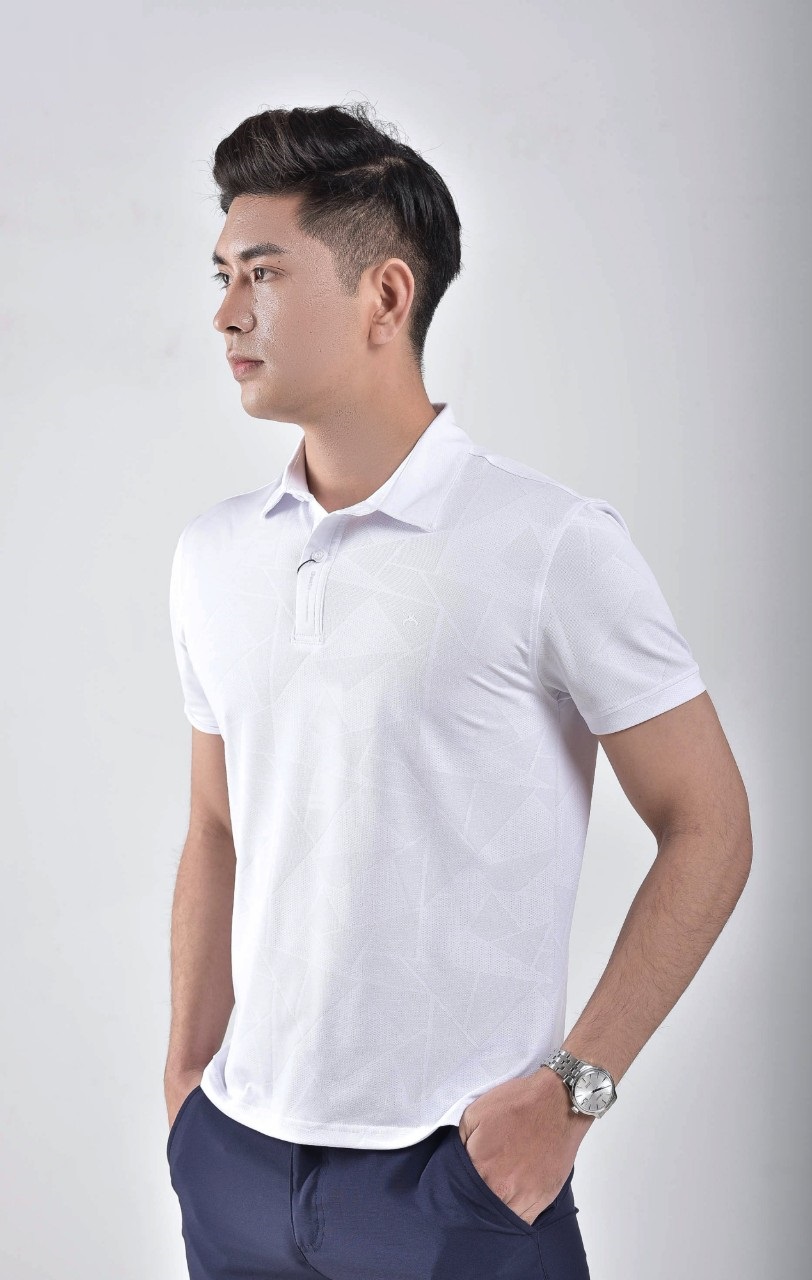 Áo Polo namDAZIO trắng vải Coolmax siêu thoáng mát, mềm mịn, trẻ trung - T03