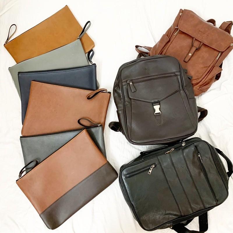 Cặp da nam nữ - Leather Bag - Leather backpack,Inbox chọn mẫu