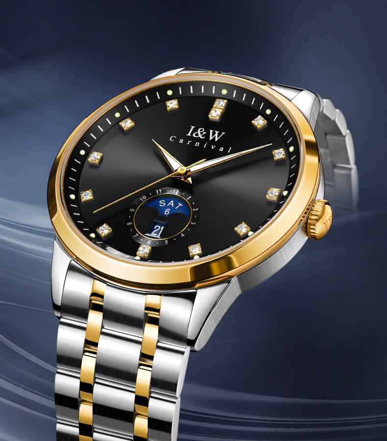 Đồng hồ nam chính hãng IW Carnival IW625G-3 ,kính sapphire,chống xước,chống nước 50m,Bh 24 tháng,máy cơ (automatic)