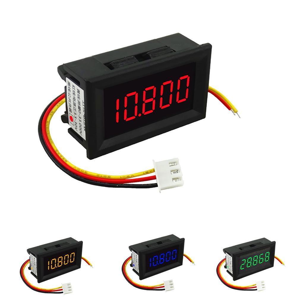 2 Pcs Mini 5 Digital Voltmeter LED Panel Meter, Measuring Range DC 3.5-30V