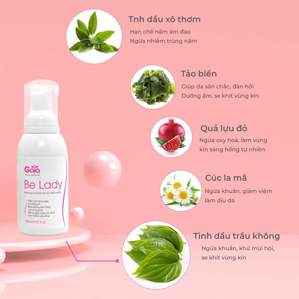 Dung Dịch Vệ Sinh Phụ Nữ Trầu Không PIZKIE Be Lady 150ml