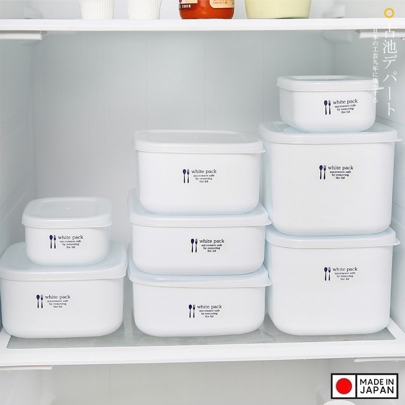 Set 02 hộp đựng thực vuông White Pack 190ml - Hàng Nội Địa Nhật Bản