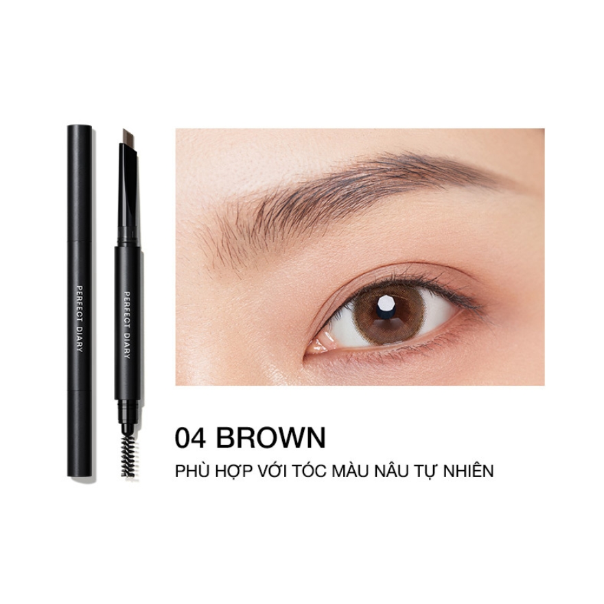 Chì Kẻ Chân Mày Perfect Diary Duel-Ended Hexagonal Chiseled Eyebrow Pencil 0.28g