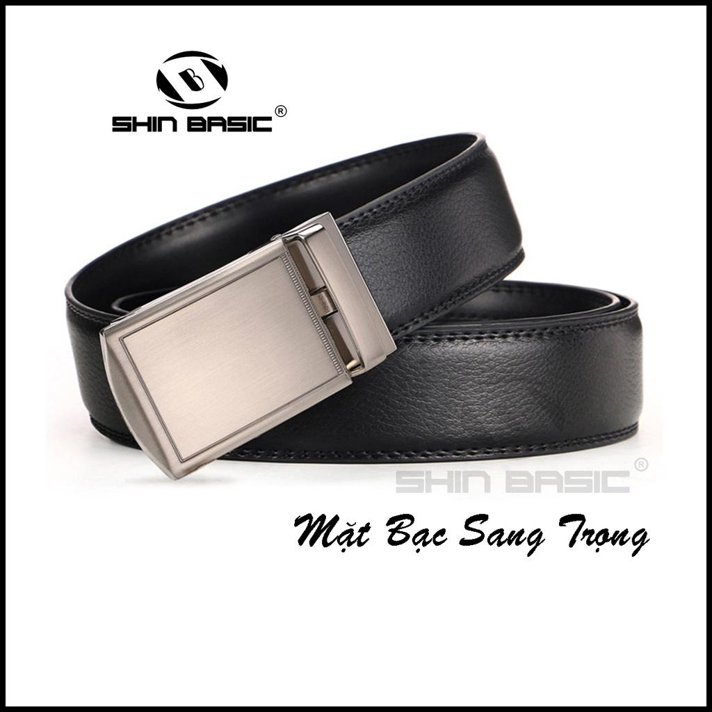 Dây Thắt Lưng, Nịt Nam Da Bò Cao Cấp - ShinBasic, Bảng Khoá Tự Động, Thời Trang Công Sở, BELTS21BAS13