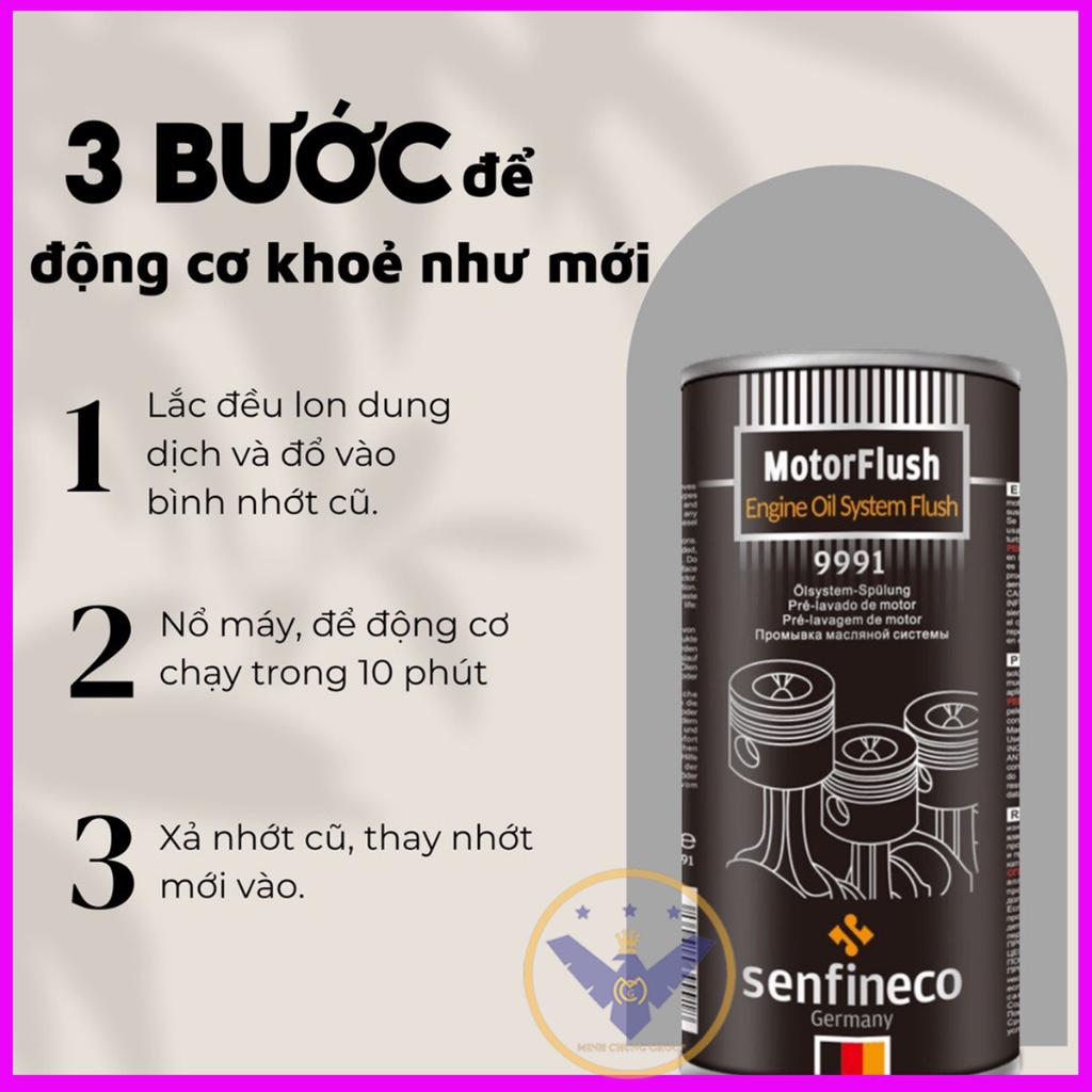 Súc rửa động cơ ô tô, dầu bôi trơn Senfineco 9991 Motor Flush -Made in Germany - 443ml