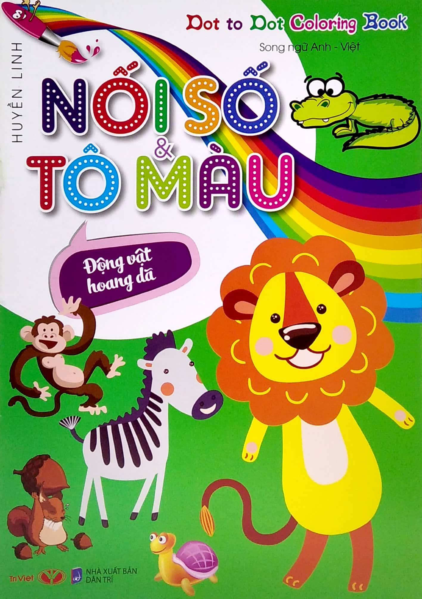 Dot To Dot Coloring Book - Nối Số & Tô Màu - Động Vật Hoang Dã