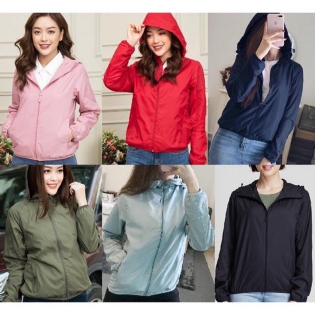 Áo gió nữ 2 lớp lót lưới cao cấp