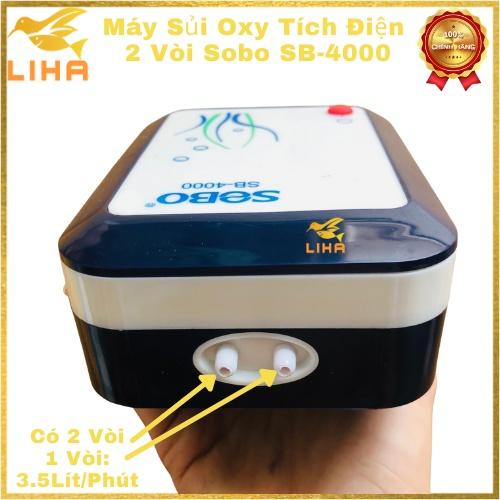 Máy Sủi Oxy Tích Điện 2 Vòi Sobo SB-3000, SB-4000 - Máy Sủi Oxy 2 Vòi Sobo Tích Điện