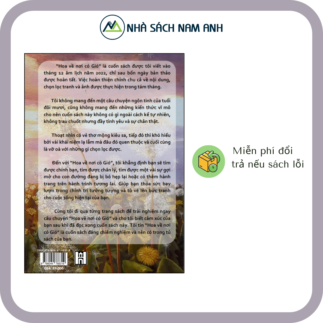 Sách - Hoa Về Nơi Có Gió - Tác Giả Đông Ân