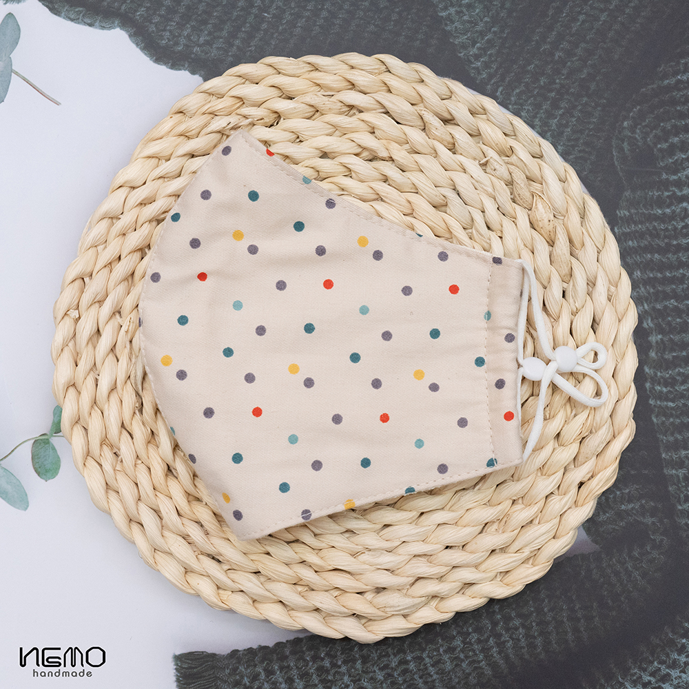 Khẩu Trang Vải 3 Lớp Chống Nắng NEMO, Khói Bụi, Lọc Khuẩn, Đủ Size - KTGM
