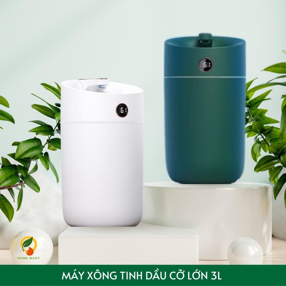 Máy phun sương tạo ẩm xông tinh dầu Humidifier X12, dung tích 3L, tạo độ ẩm phòng điều hòa, khuếch tán tinh dầu, đèn Led