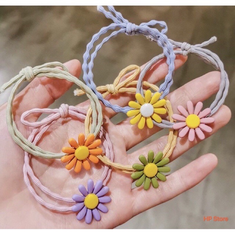Cột Tóc Co Giãn Hoa Cúc Daisy Đủ Màu