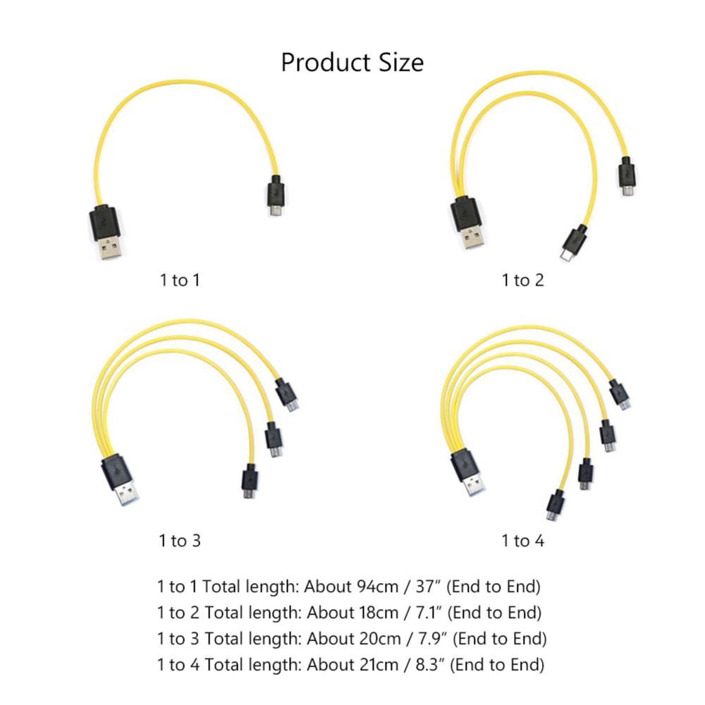 1/2/3/4 trong 1 Micro USB Sạc nhanh dữ liệu dữ liệu 2A cho Huawei Xiaomi I Điện thoại Android Tablet Cáp bộ bộ sạc nhanh USB: 1 đến 4