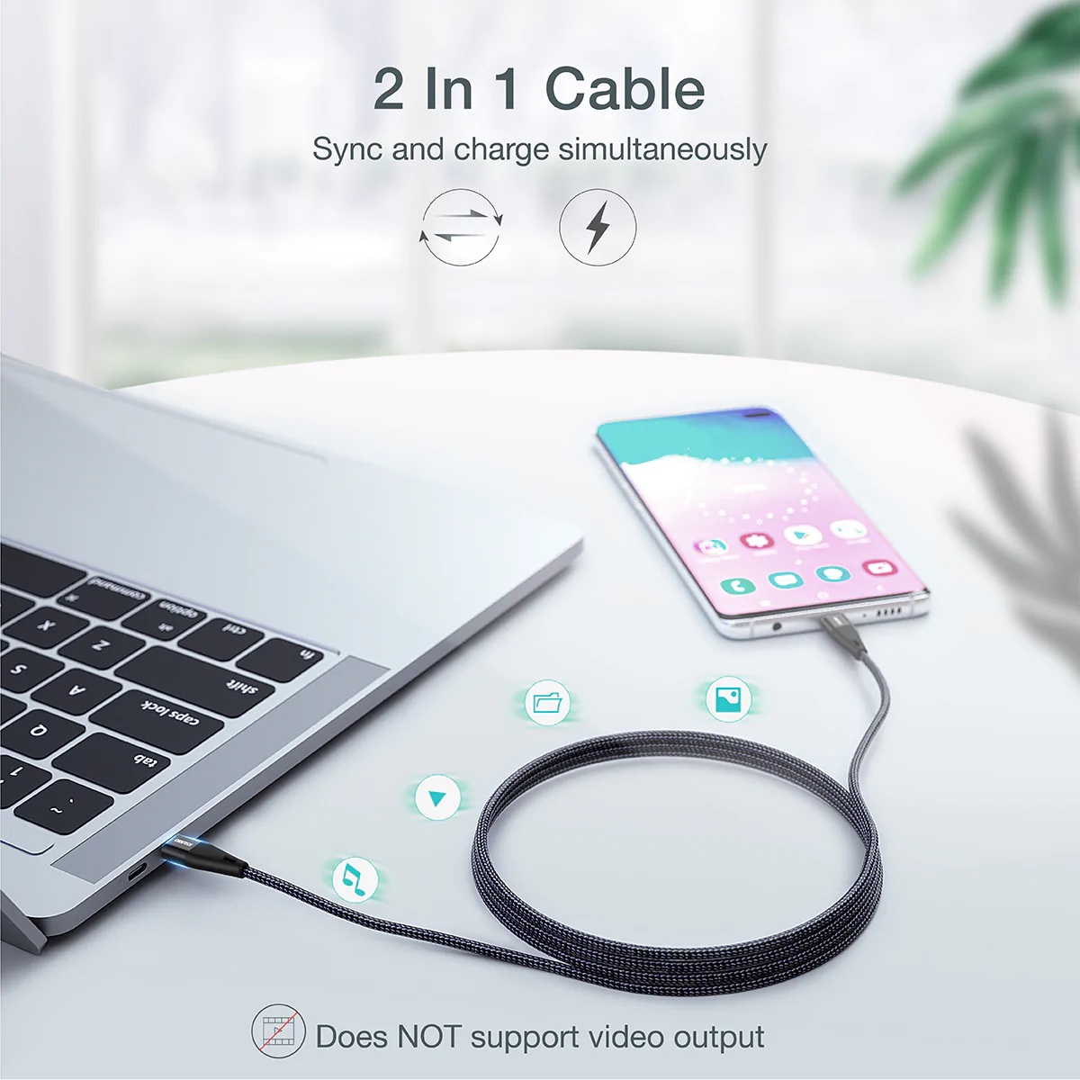 Dây cáp sạc Type C sạc nhanh 60W chuẩn PD 3.0 Type C to Type C hiệu CHOETECH XCC-1003 - hàng nhập khẩu