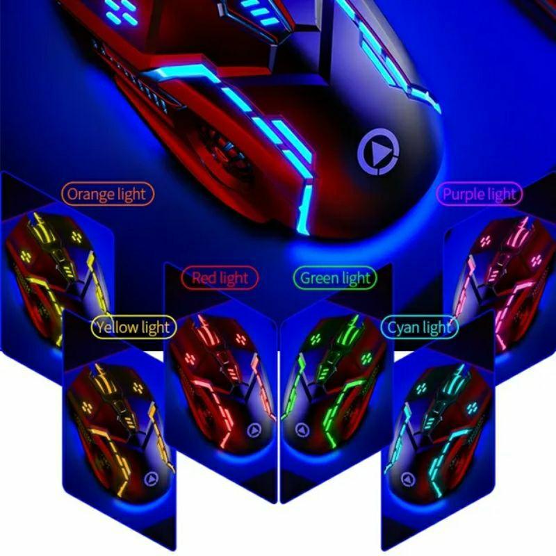 Chuột Gaming Máy Tính TEKKIN G5 PRO LED đổi màu Có Dây màu cực đẹp chuyên game  - hàng nhập khẩu