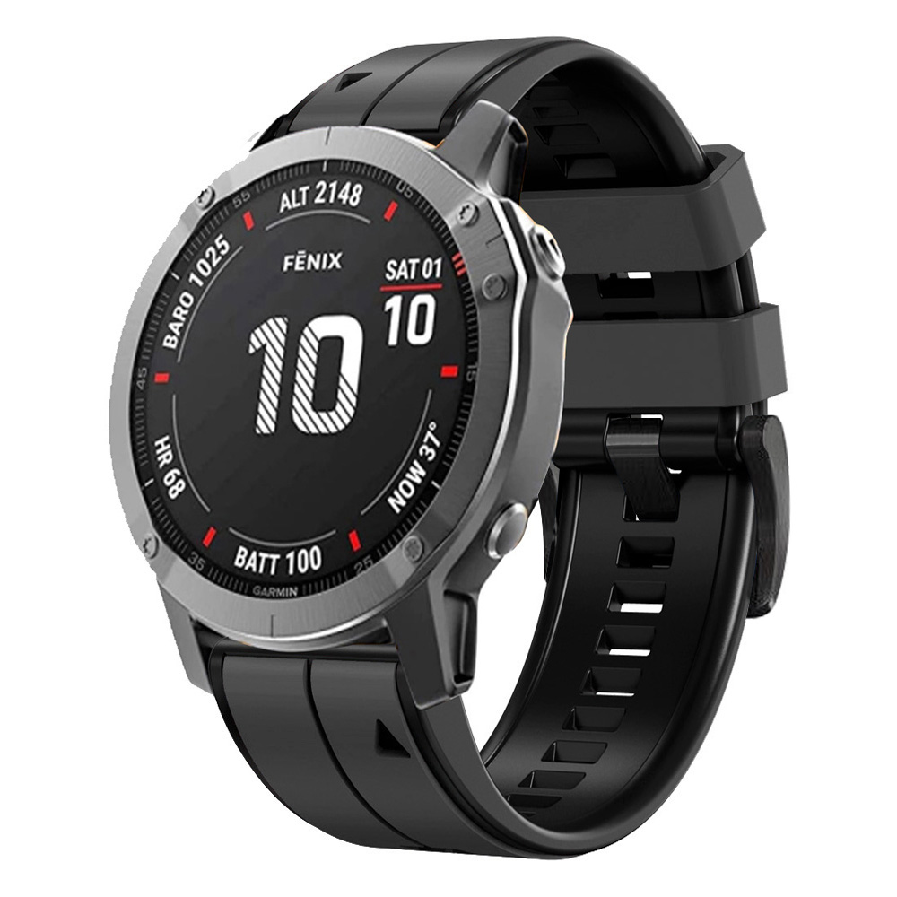 Dây Cao Su Hai Màu cho Garmin Epix Pro 47mm/Fenix 8/7/6/5/935/945 (22mm) &amp; Garmin Epix Pro 51mm/Fenix 8X/7X/6X/5X (26mm) - Hàng Chính Hãng