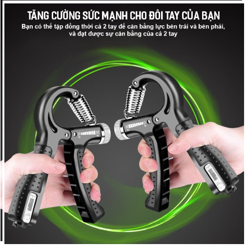 Kìm Bóp Tay, Kìm Tập Cơ Tay, Dụng Cụ Tập Gym Tại Nhà Điều Chỉnh Lực Có Đếm 10-60kg TT13-KimTT