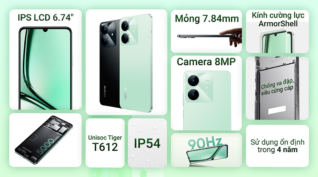 Điện Thoại Realme Note 60x 4GB/64GB - Hàng Chính Hãng