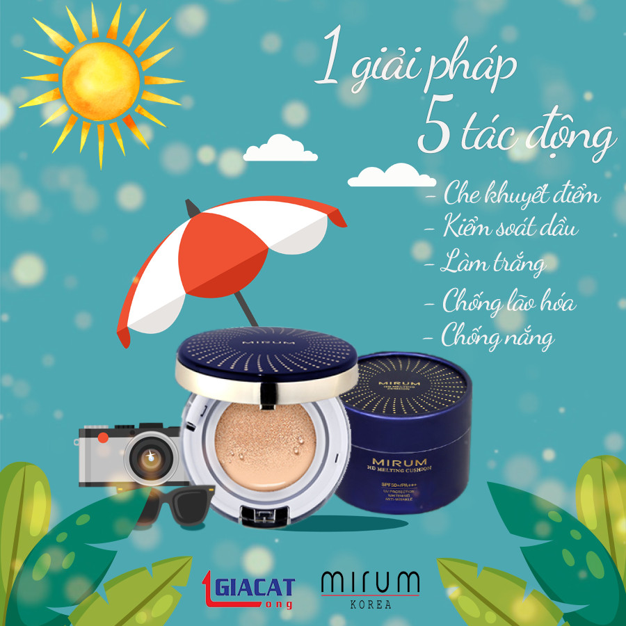 PHẤN NƯỚC MIRUM HÀN QUỐC SIÊU MỊN HỘP GỒM 2 LÕI 13G