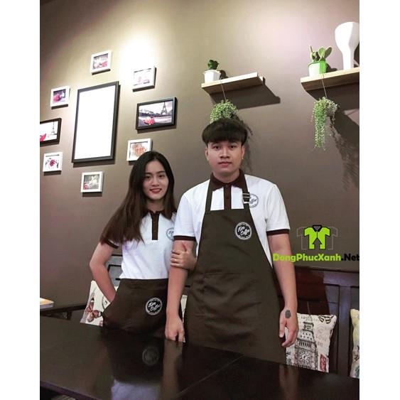 Tạp Dề Màu Nâu Đồng Phục Cafe, Trà Sữa, Nhà Hàng