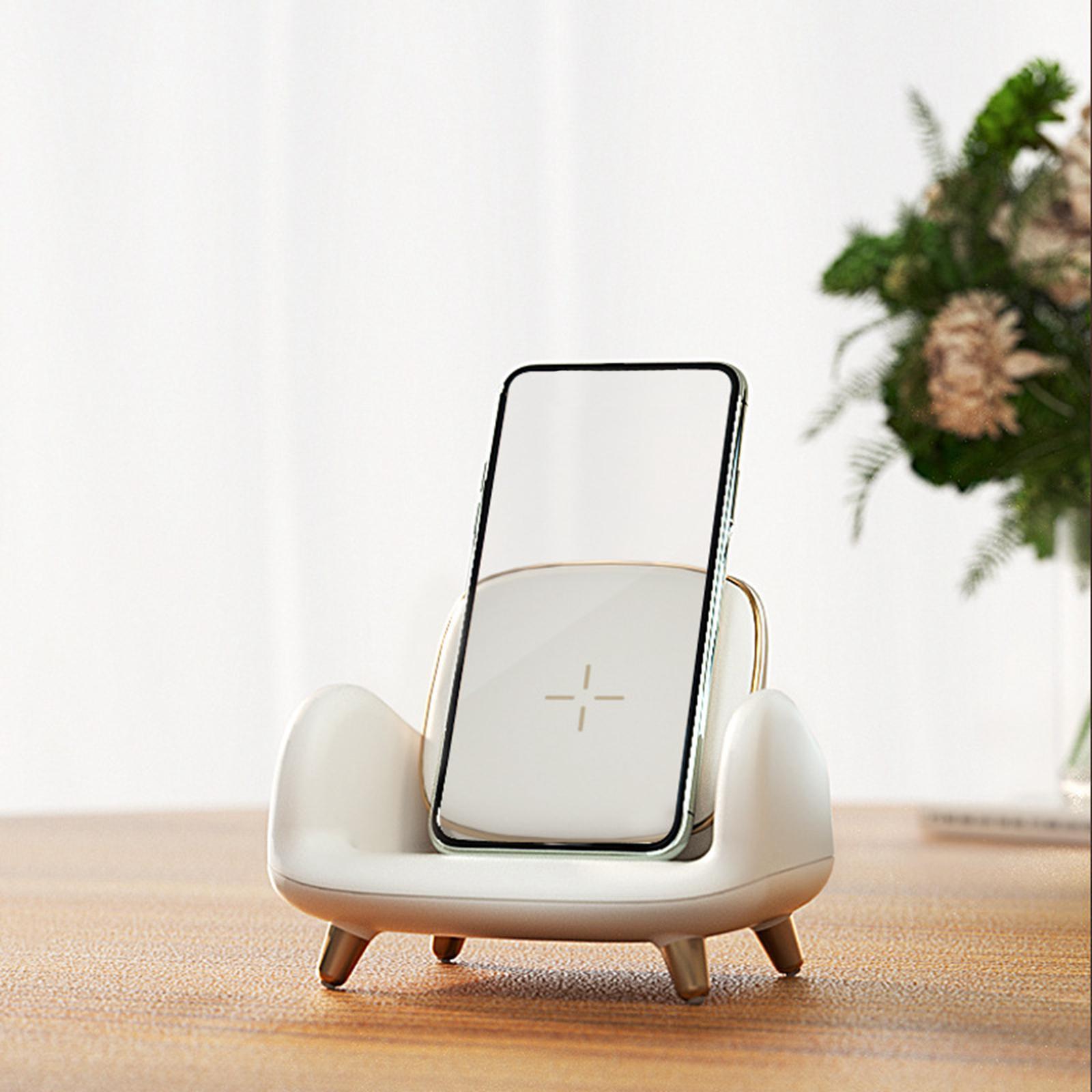 10W Wireless Charger Pad Night Lamp Light wood color
