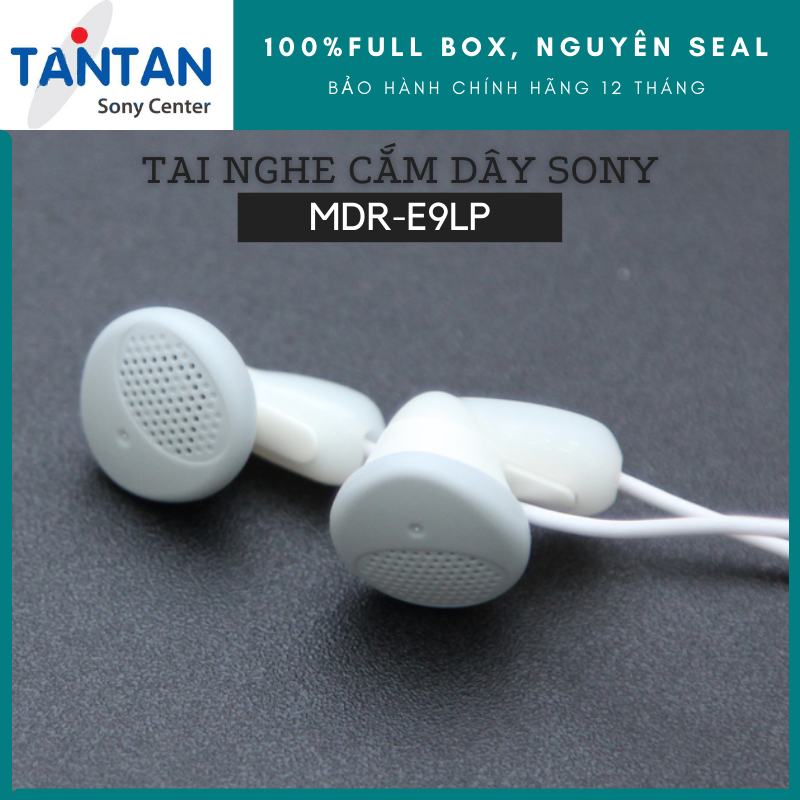 Tai nghe NHÉT TAI Sony MDR-E9LP | FREESHIP | Bộ màng loa 13,5 mm - Dây 1,2 m - Jack cắm 3.5mm - Miếng đệm tai | Hàng Chính Hãng