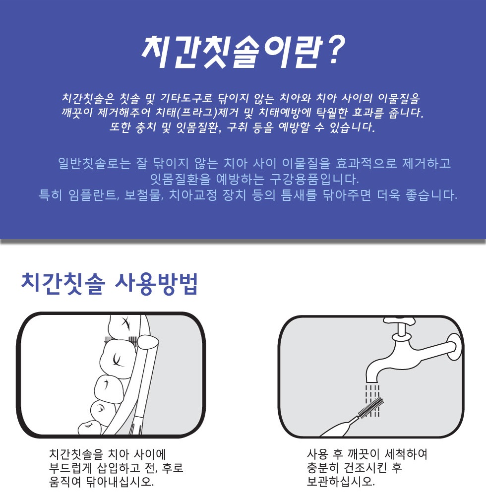 Bàn chải kẽ răng nhập khẩu Hàn Quốc (Size 3S 0.7 mm) - SGS Hàn Quốc