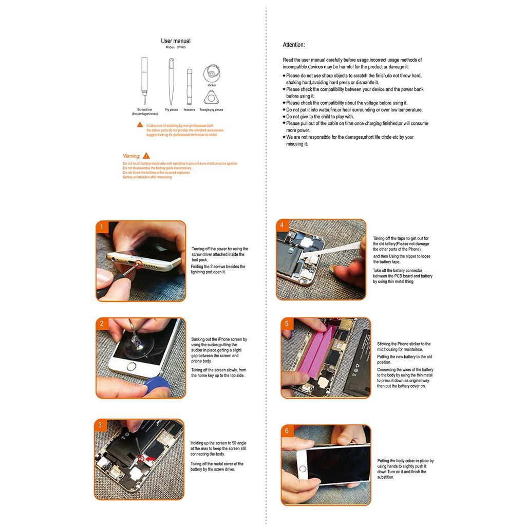 Pin các dòng ip 6 dung lượng tiêu chuẩn kỹ thuật của Apple hãng Baseus - Hàng CHính Hãng