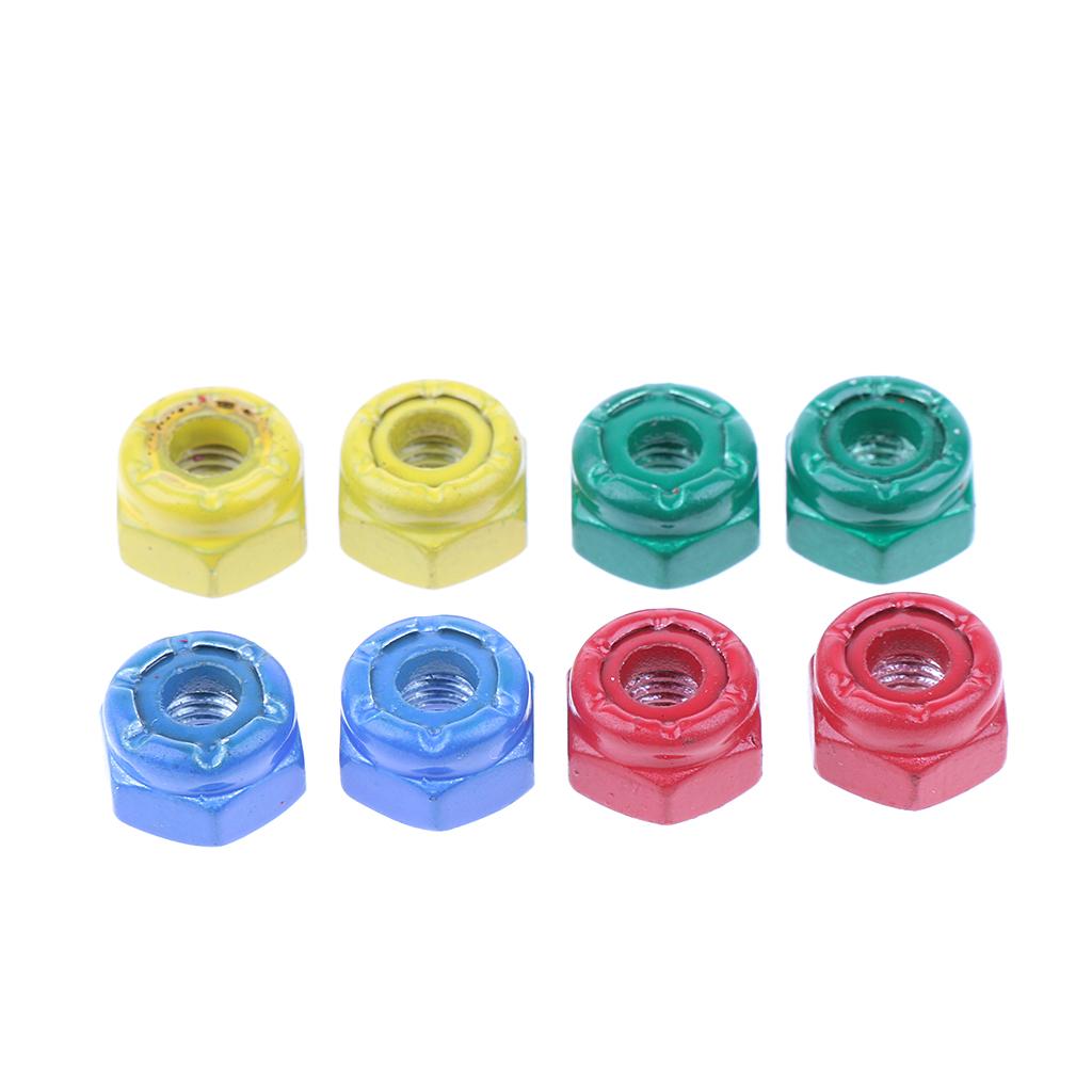8pcs Replacement Skateboard Truck Hardware Set Longboard Screws Bolts Nuts