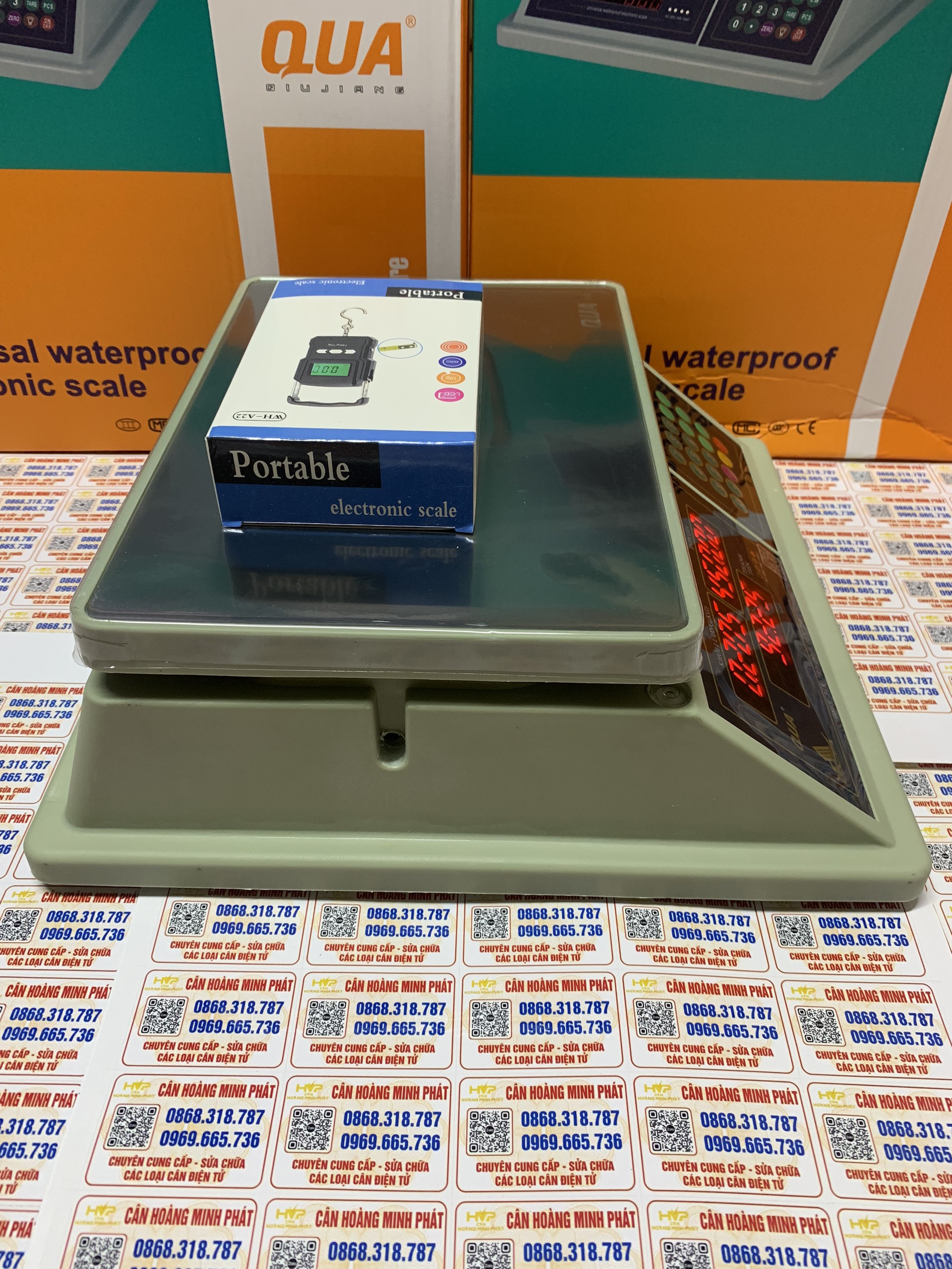 Cân điện tử QUA832 chống nước 30kg 40kg HOÀNG MINH PHÁT