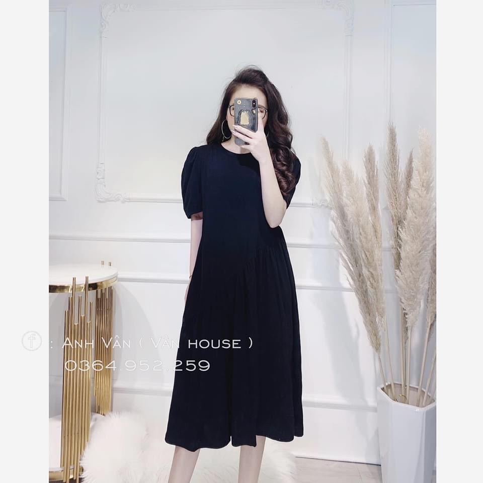Váy bầu suông thời trang thiết kế cotton,váy bầu đẹp 40-65kg