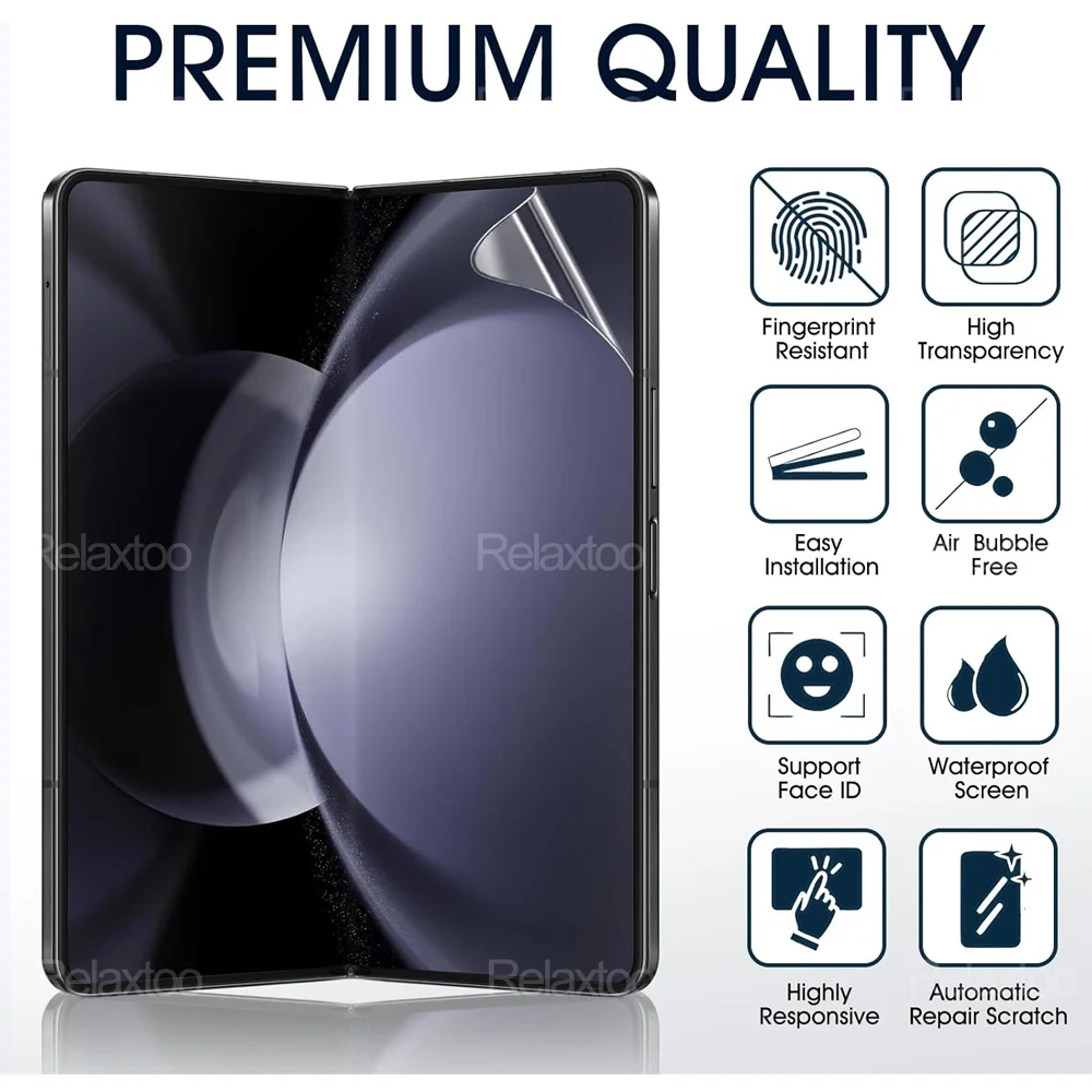 Miếng dán PPF dành cho Samsung Galaxy Z Fold 6 (Fold6) Bộ Ful máy mặt trước mặt sau, đàn hồi, trong suốt, chống sốc, chống xước, mỏng cao cấp - Hàng chính hãng