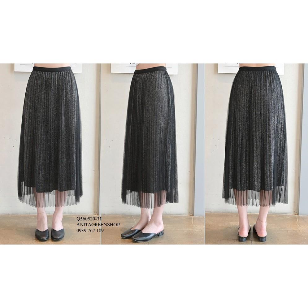 Q560520 CHÂN VÁY MAXI PHỐI LƯỚI