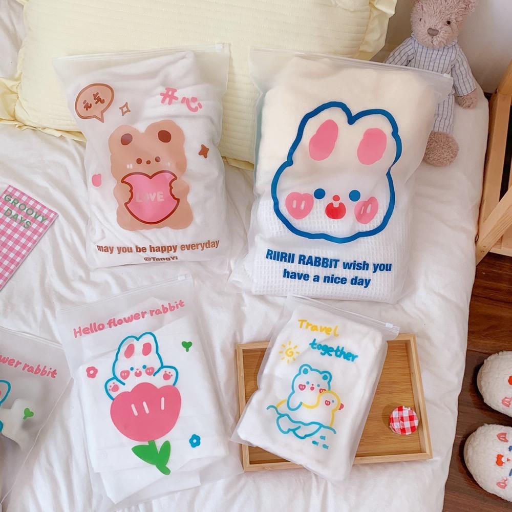 Túi Zip Mẫu Hoạt Hình Đựng Quần Áo, Đồ Lót, Mỹ Phẩm tiện Lợi Đi Du Lịch Hoặc Cho Mẹ Đi Sinh - 5Túi-hìnhngẫu nhiên