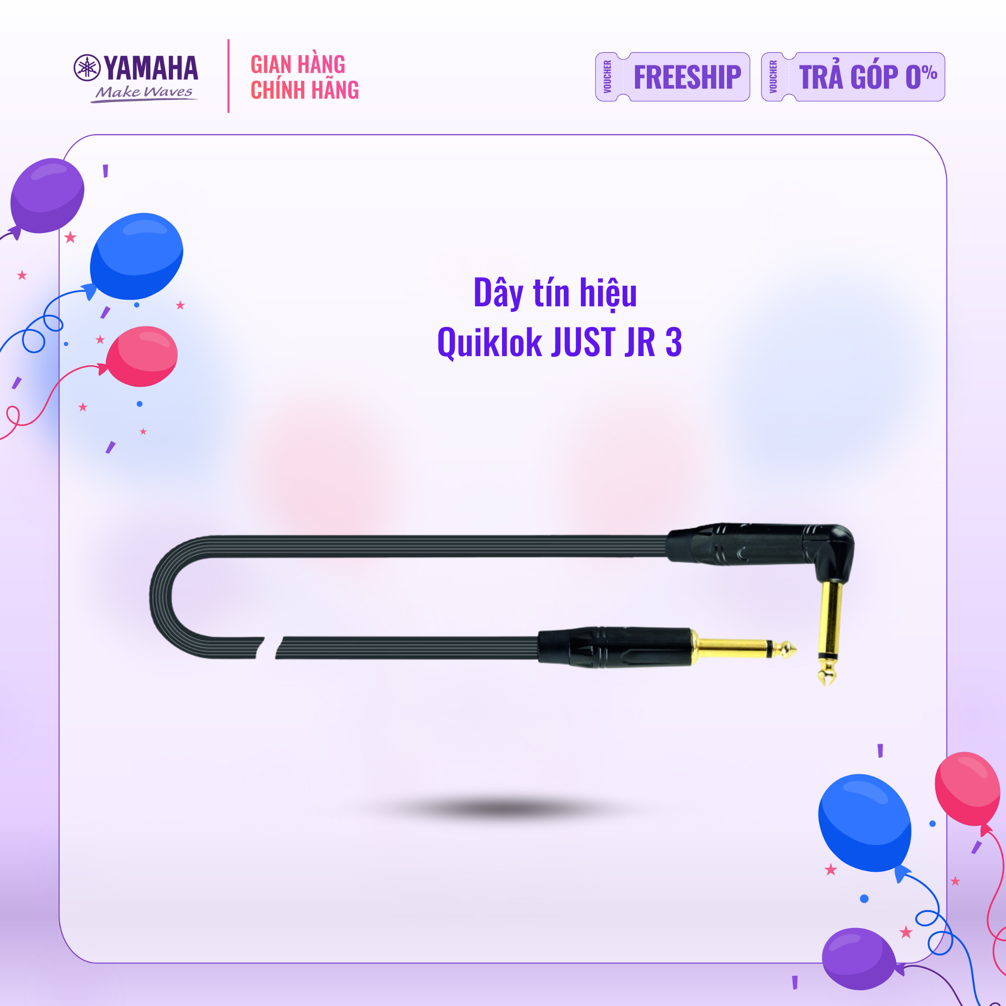 Dây Jack Tín Hiệu Nhạc Cụ Quik Lok Just Jr 3