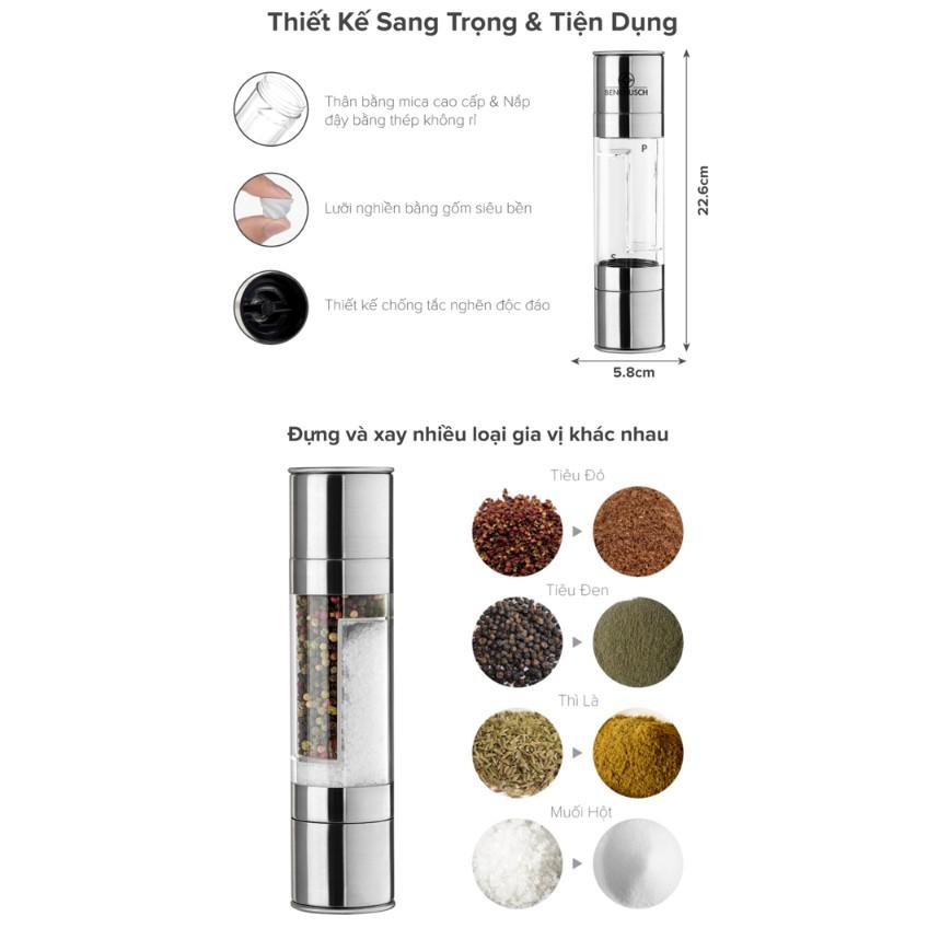 Máy xay tiêu cầm tay 2in1 inox 304 - AsiaMart