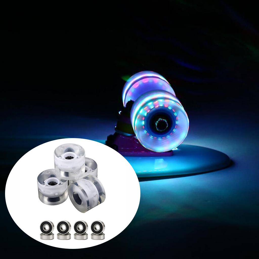 4Pcs Luminous Skateboard Wheels Flash Longboard Wheel Replacement