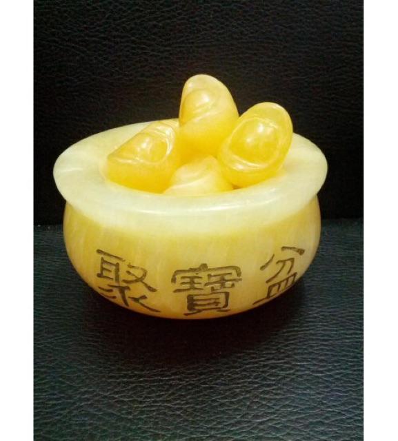 Chậu tụ bảo , tụ bảo bồn nặng 1 kg kèm đế gỗ tphcm