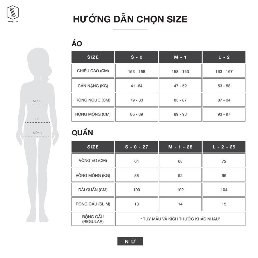 Quần dài nữ SSSTUTTER đũi mềm dáng xuông năng động trẻ trung semi set pants