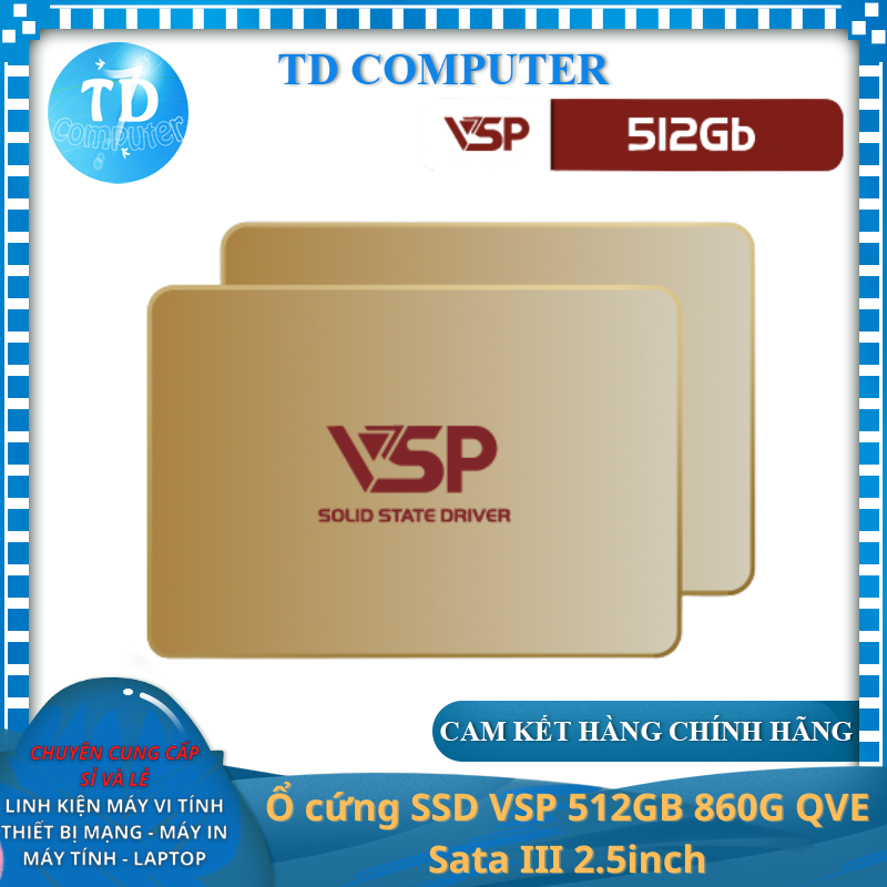 Ổ cứng SSD VSP 512GB 860G QVE Sata III 2.5inch - Hàng chính hãng Tech Vision phân phối