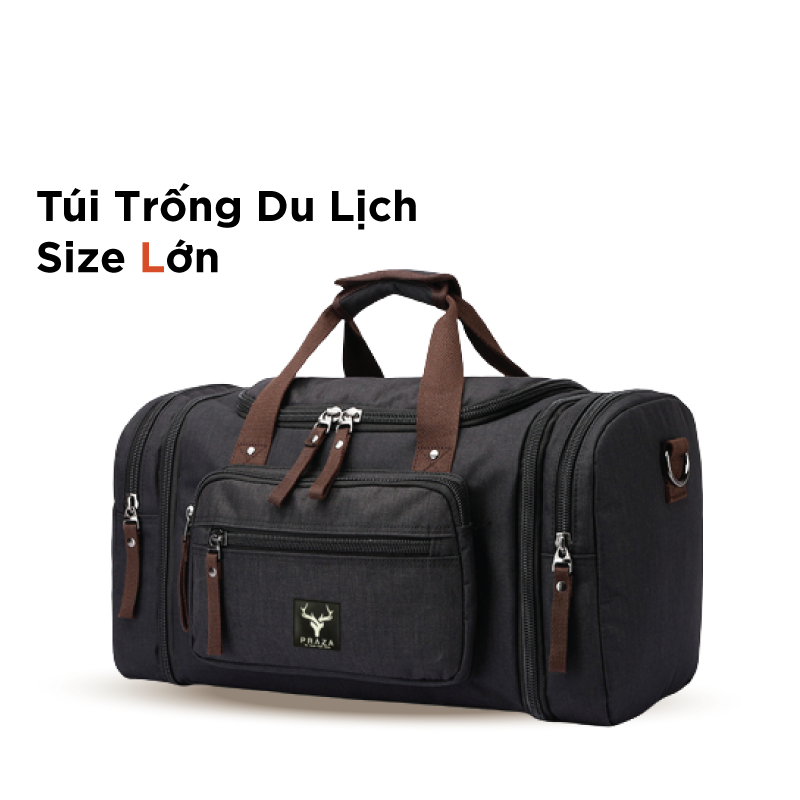 Túi Xách Du Lịch Size Lớn Rộng Rãi Thoải Mái Cao Cấp Praza - Txtk095 - Đen