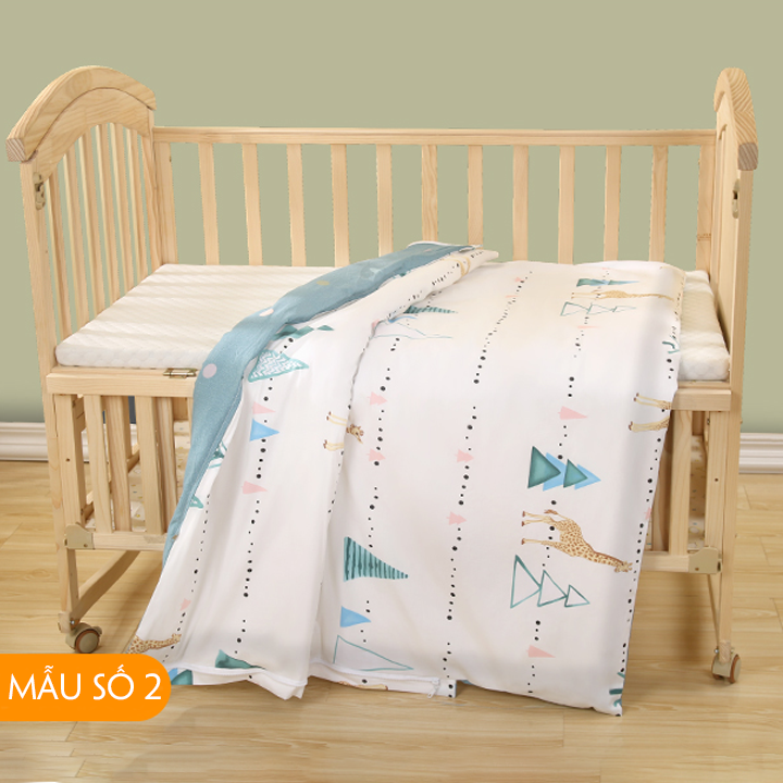 Cũi cho bé, Nôi cũi kiêm giường ngủ cho bé đa chức năng Kawaii Home, Kích thước 105 x 60 x 90 Cm, Gỗ thông chắc chắn H056