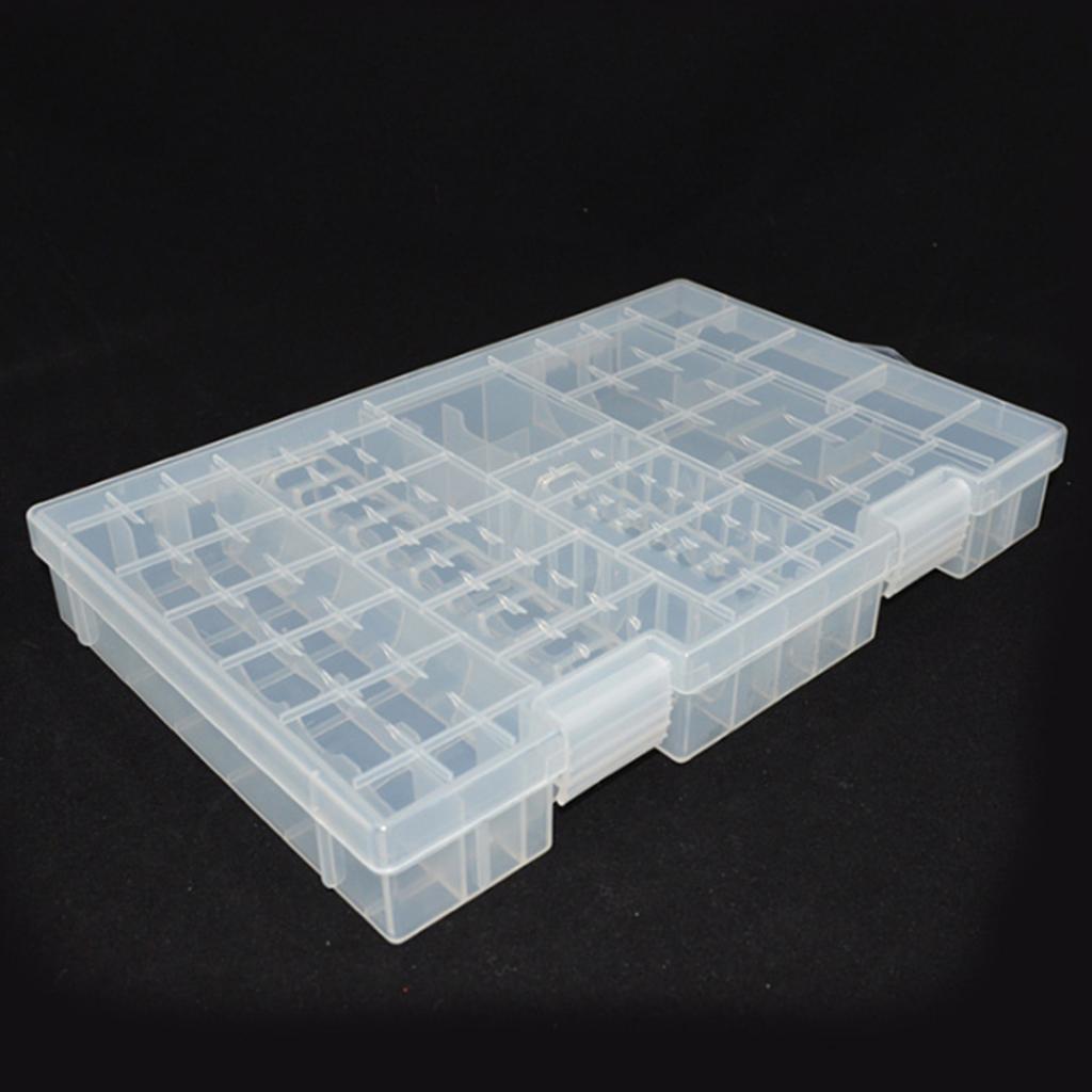 Portable Hard Plastic Storage Box Case Holder For 50pc AAA AA 9V C D Battery